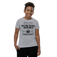 DADDY SITS...: Youth Short Sleeve T-Shirt