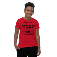 DADDY SITS...: Youth Short Sleeve T-Shirt